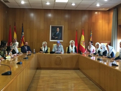 Recepción de delegaciones por parte del Excelentísimo Ayuntamiento de Elda - Fiestas de Fallas 2015